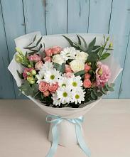 Букет цветов из:  Розы, Лизиантусы и Хризантемы в Щемилово