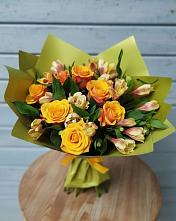 Букет цветов из:  Альстромерии и Розы в Щемилово