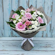Букет цветов из:  Герберы, Альстромерии и Хризантемы в Щемилово