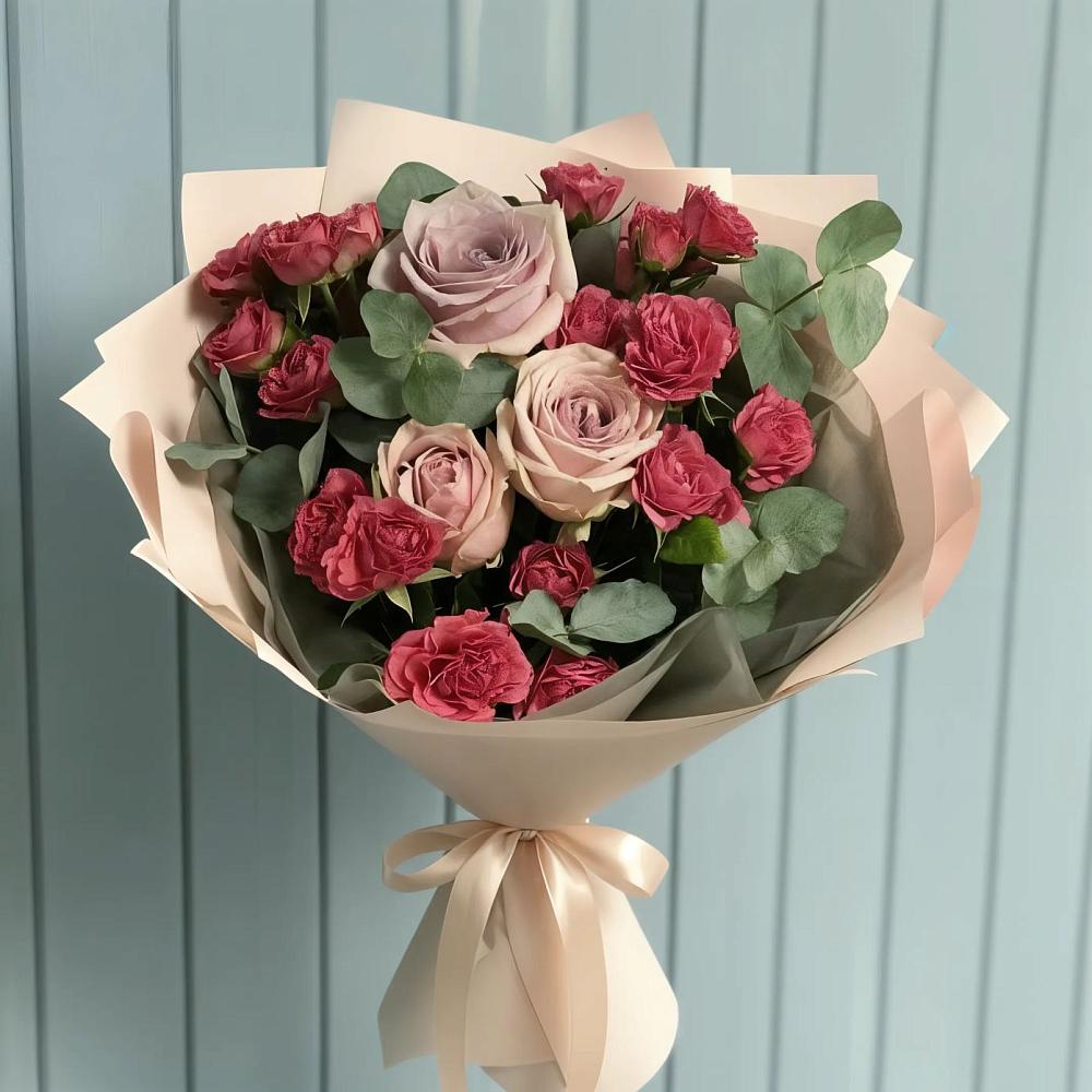 Букет цветов из: Гвоздики и Розы в Щемилово