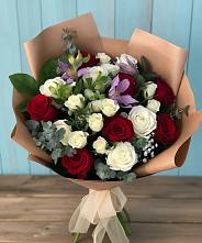 Букет цветов из:  Розы и Альстромерии #REPLACE_PRED# Щемилово