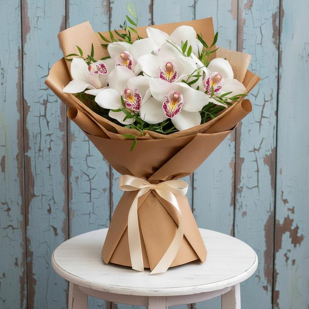 Букет цветов из: Орхидеи и Розы в Щемилово