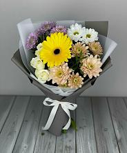 Букет цветов из:  Розы, Герберы и Хризантемы в Щемилово