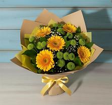 Букет цветов из:  Герберы и Хризантемы #REPLACE_PRED# Щемилово