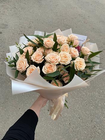 Букет Кремовые розы Латте в Щемилово